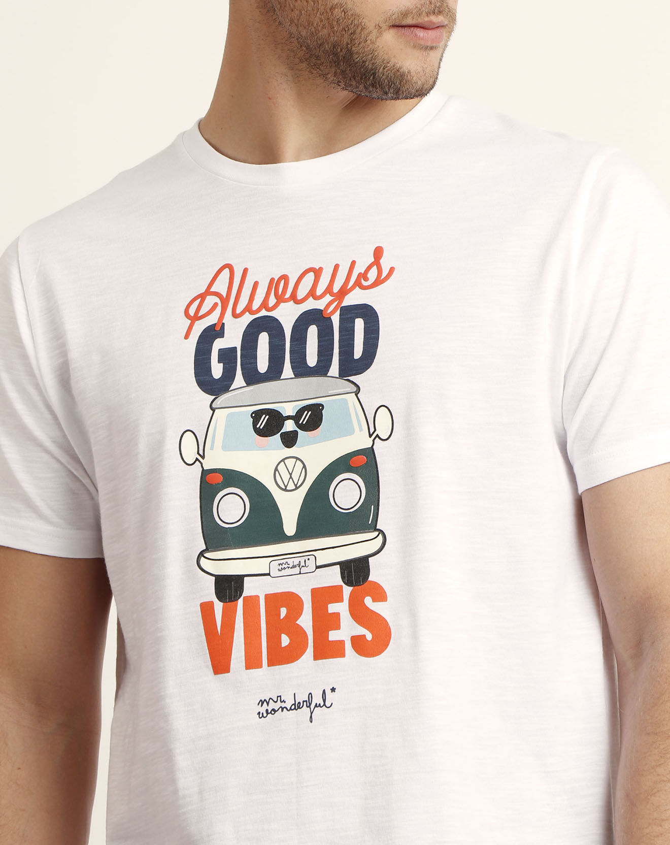 Mr Wonderful Pyjama T-Shirt & Short Solal blanc/vert