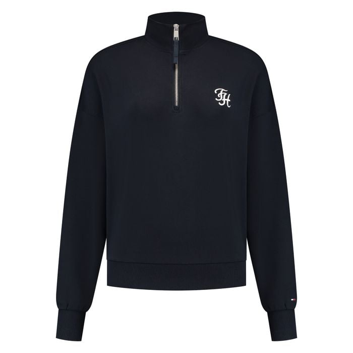 Tommy Hilfiger Regular Script Logo 1/2 Zip Sweater Dames