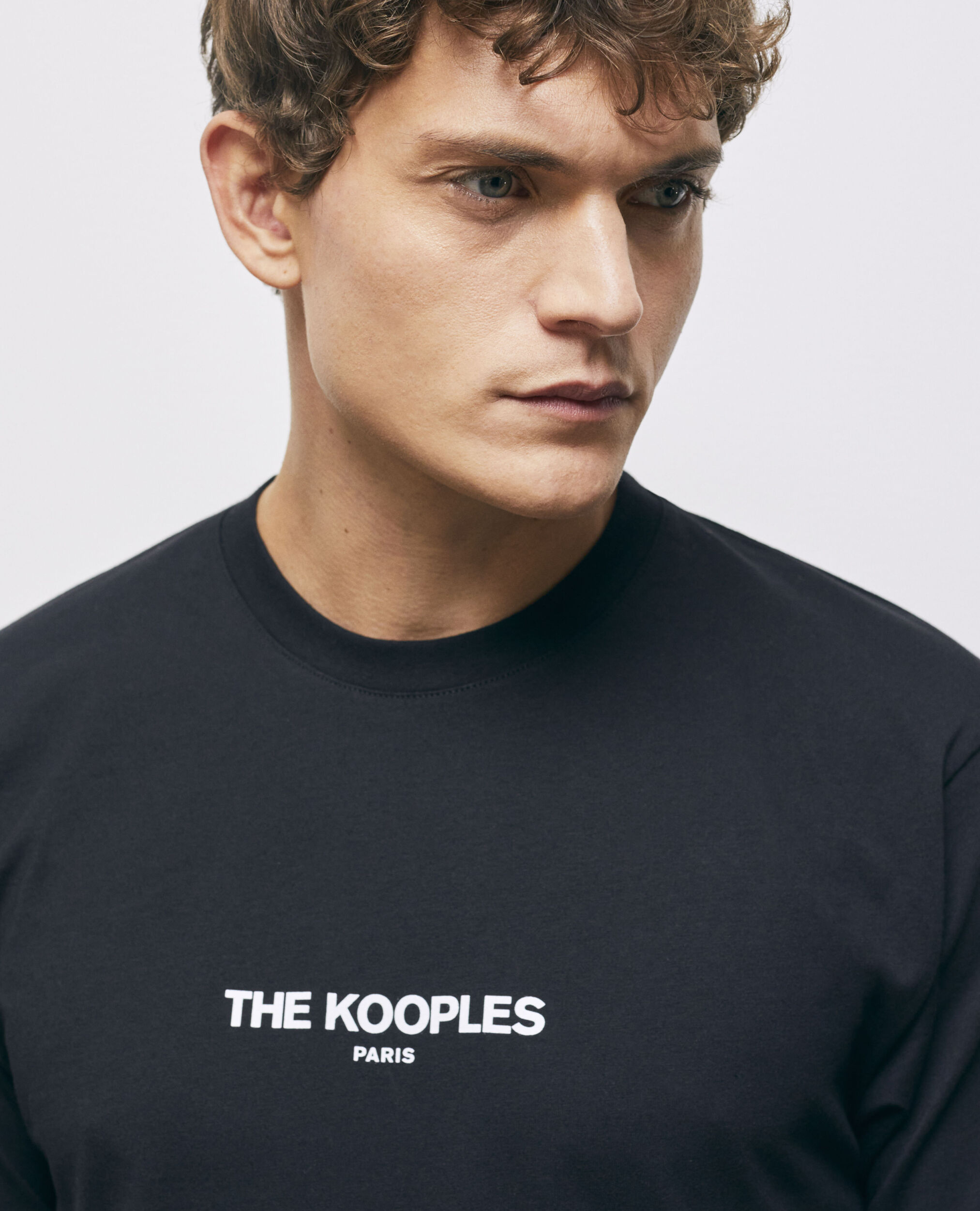 T-shirt noir coton imprimé