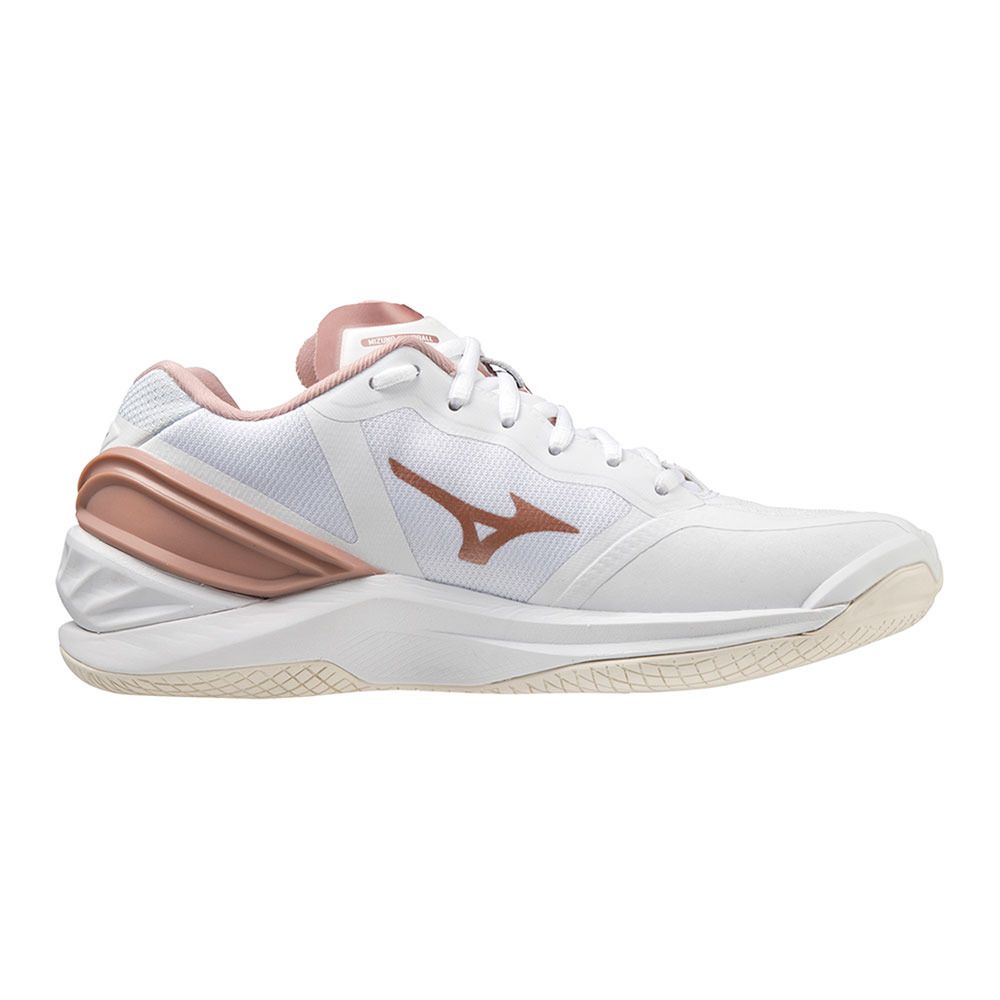 Mizuno WAVE STEALTH NEO - Chaussures handball Femme white/rose/snow white