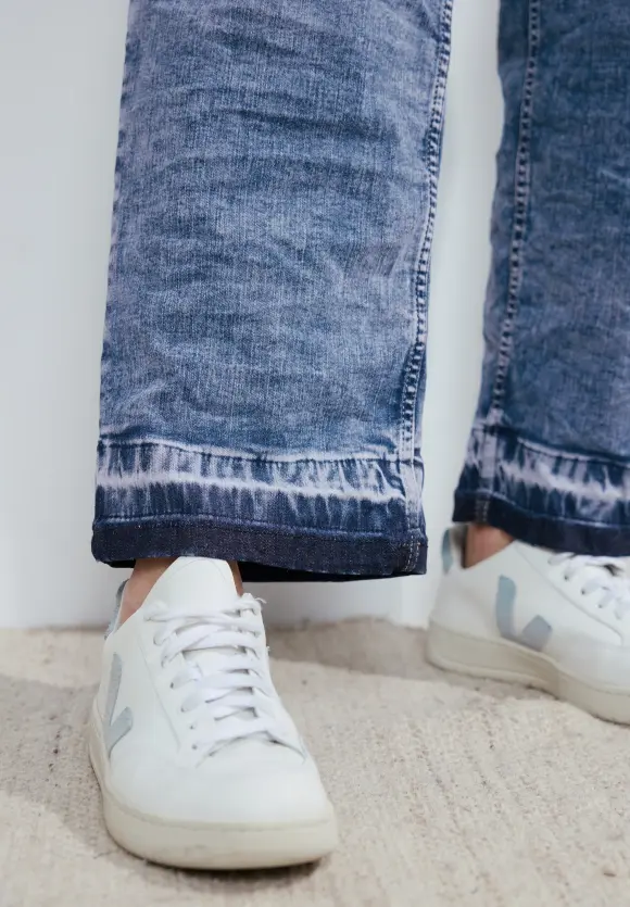 Loose Fit Culotte Jeans - authentic used wash