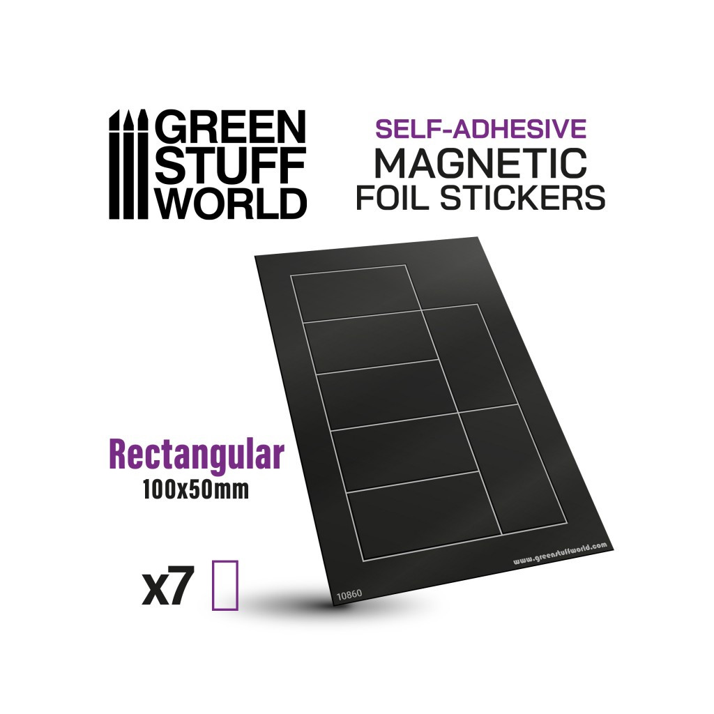 Feuille Magnétique - Rectangles 100x50mm