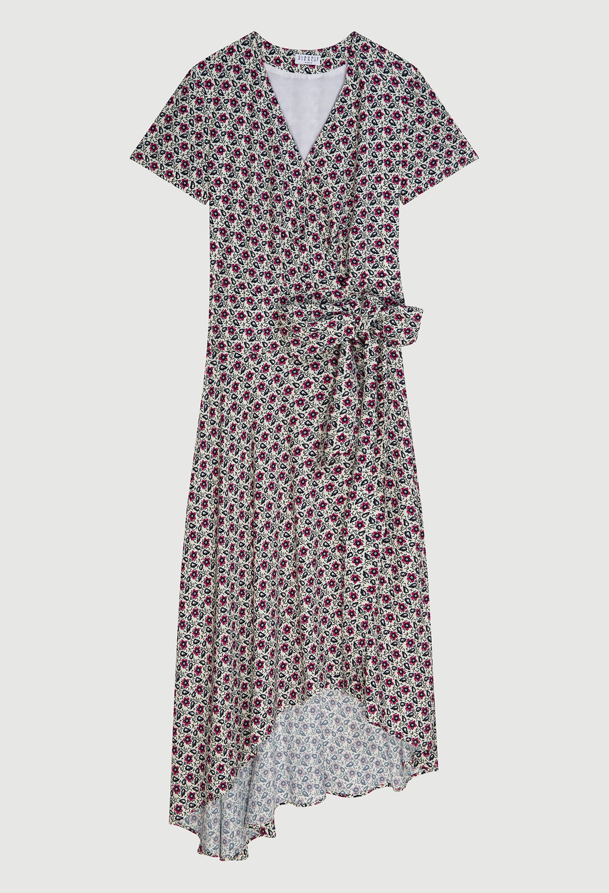 Robe cache-c&oelig;ur &agrave; motifs fleuris
