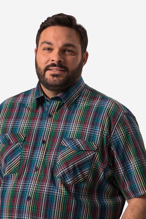 Boston Park Karohemd, Halbarm, Bauchfit, Comfort Fit, bis 8 XL