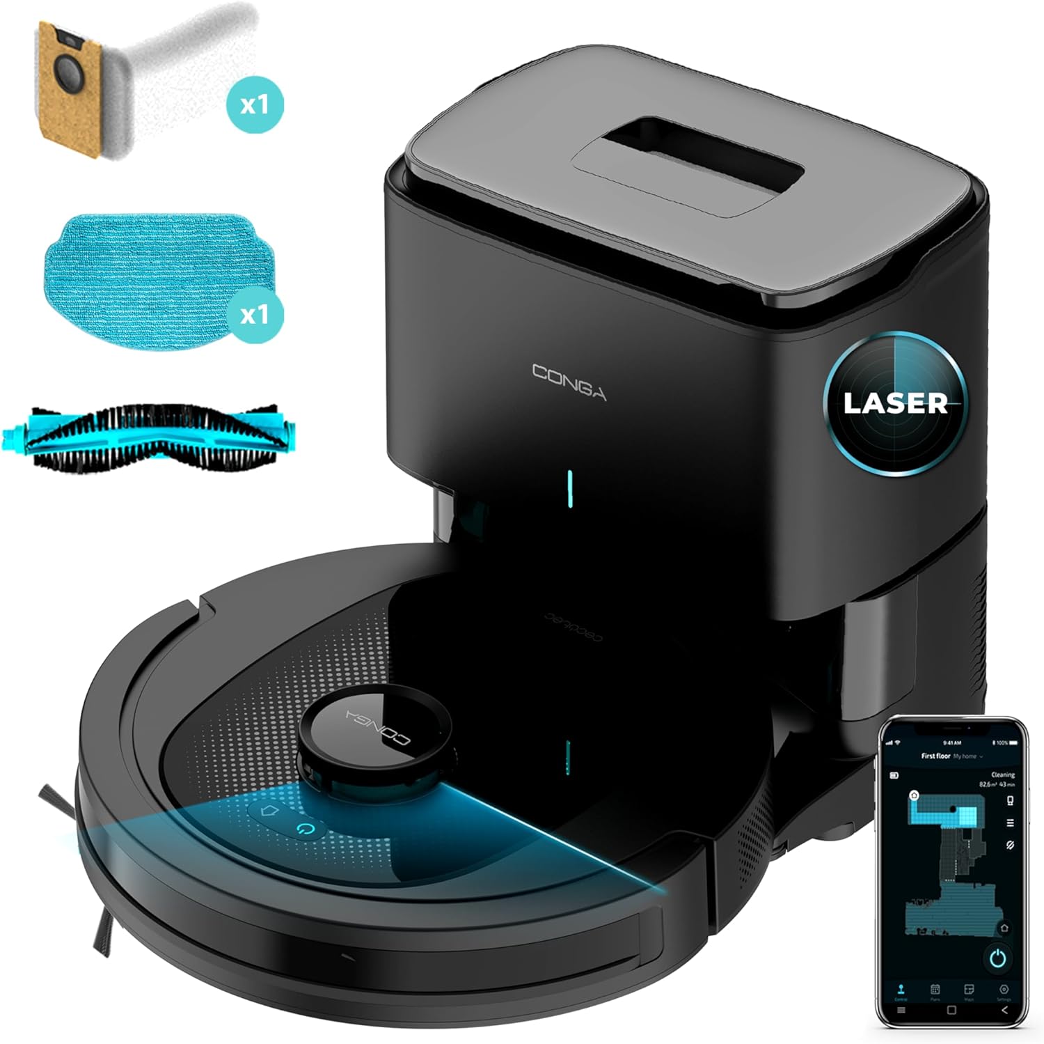 Cecotec Robot Vacuum Cleaner with Automatic Base Conga 7490 Ultimate Home X-Treme.