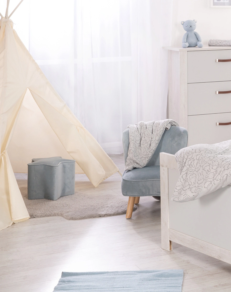 Kinderhocker Sternform LIL SOFA (Farbe: sky)