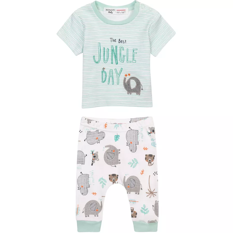 MINOTI T-Shirt und Leggings im Set GrünWeiß