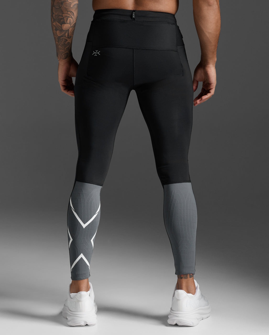 Light Speed React Compression Tights Herre Black/White Reflective