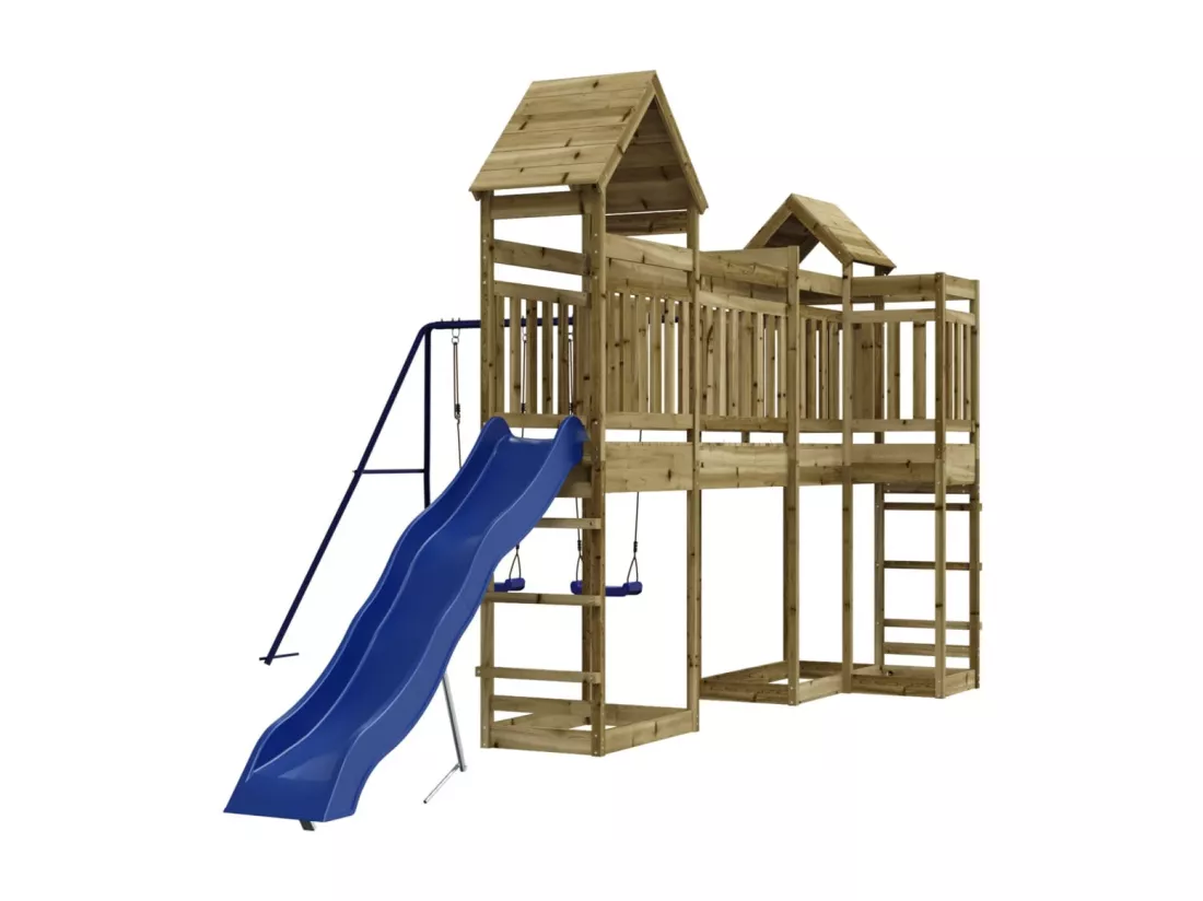 Aire de jeux d'extérieur bois de pin imprégné