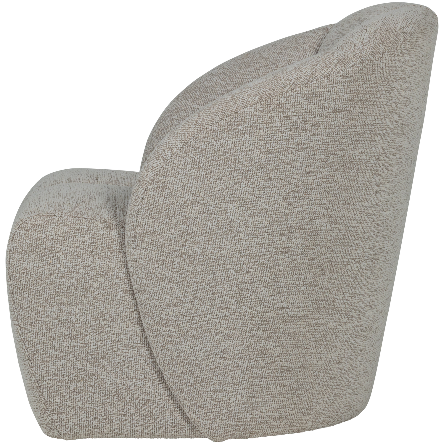 WOOOD Mojo Draaifauteuil - Bouclé - Ecru Melange - 75x68x77