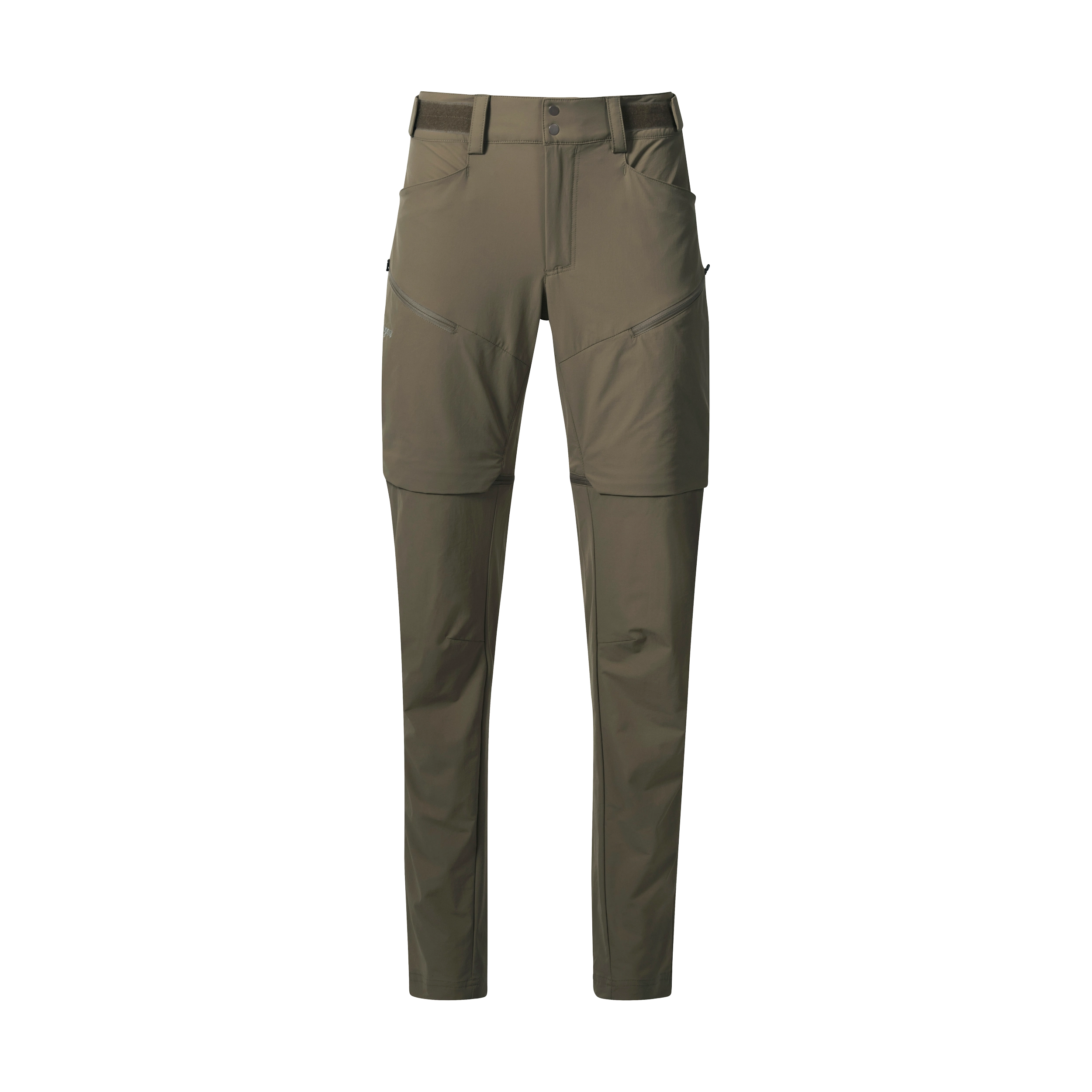 Convertible Zip-Off Softshell Pants Women Green Mud