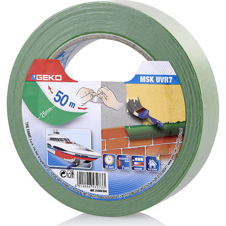 GEKO Malertape tynd 50 meter - grøn