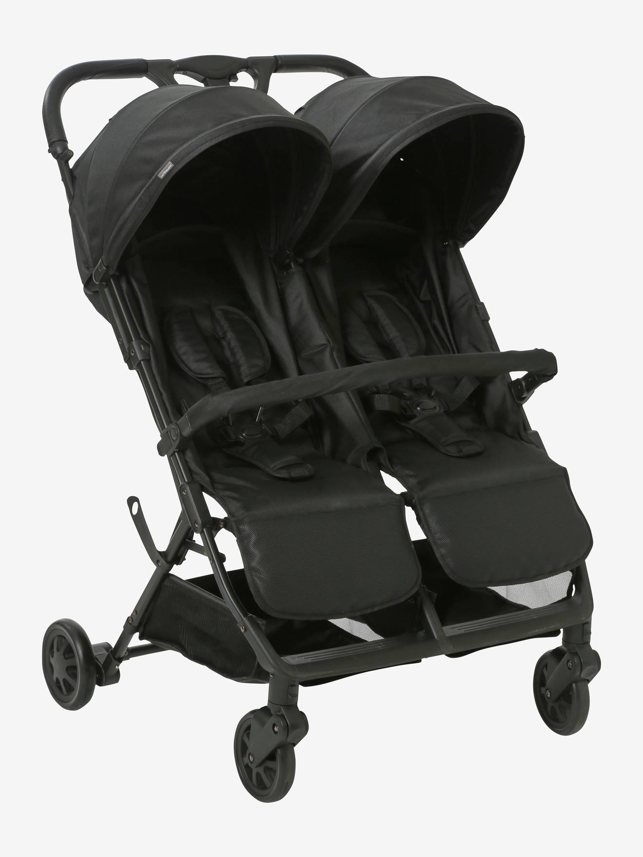 Carrinho de bebê duplo Spica Vertbaudet, preto