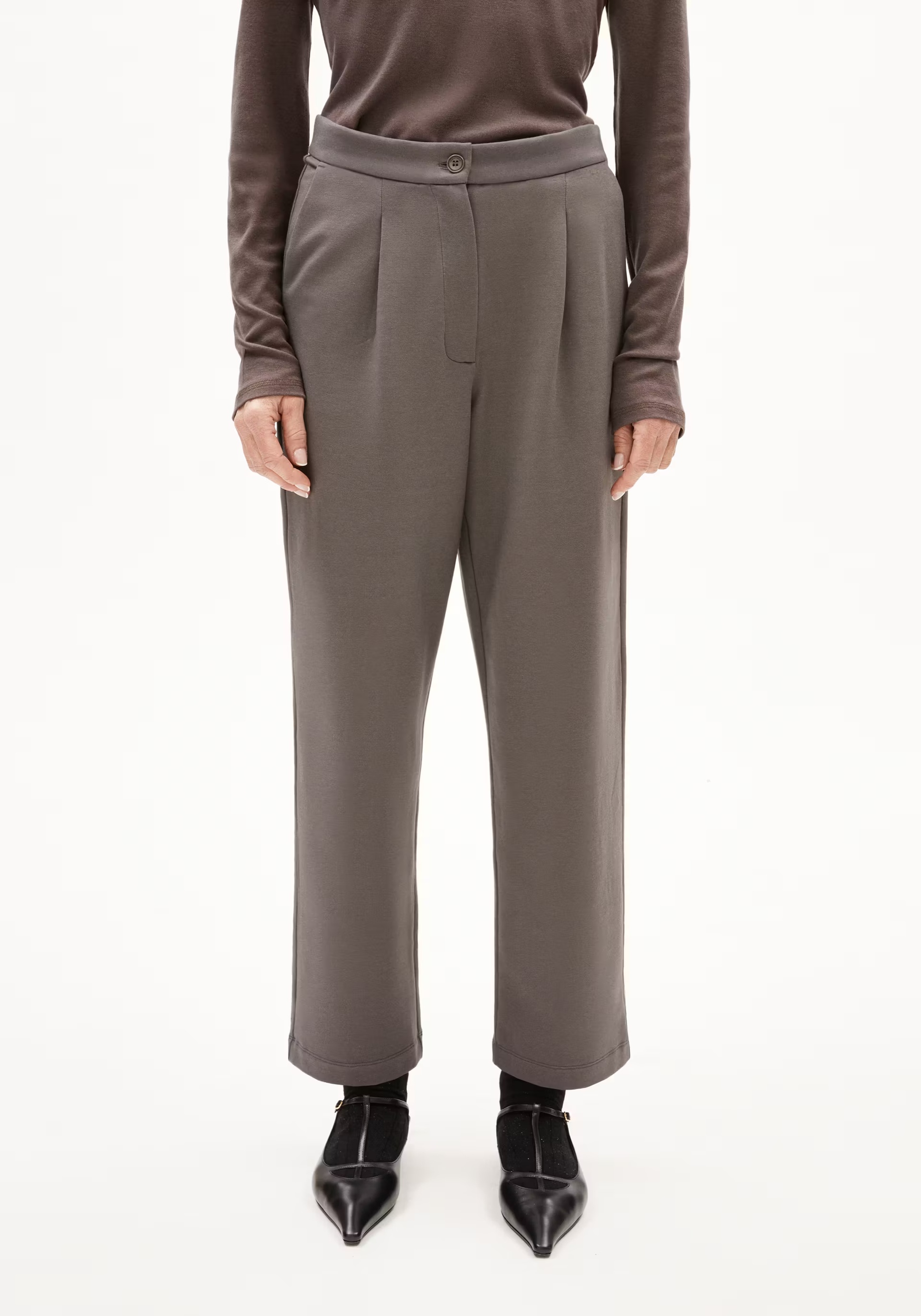 Armedangels Jerseyhose Liraa Lou Iron Cast