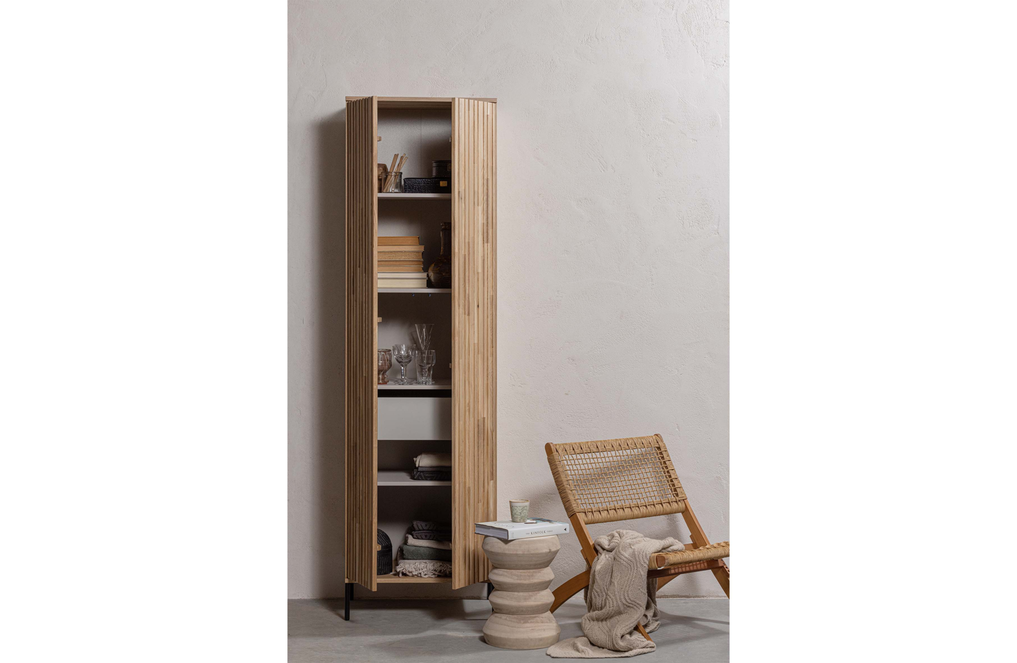 WOOOD kruk Babs hout naturel Babs kruk hout naturel 41XØ31CM