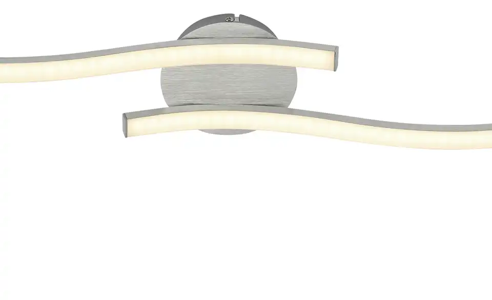KHG LED-Deckenleuchte, 2-flammig, alufarben