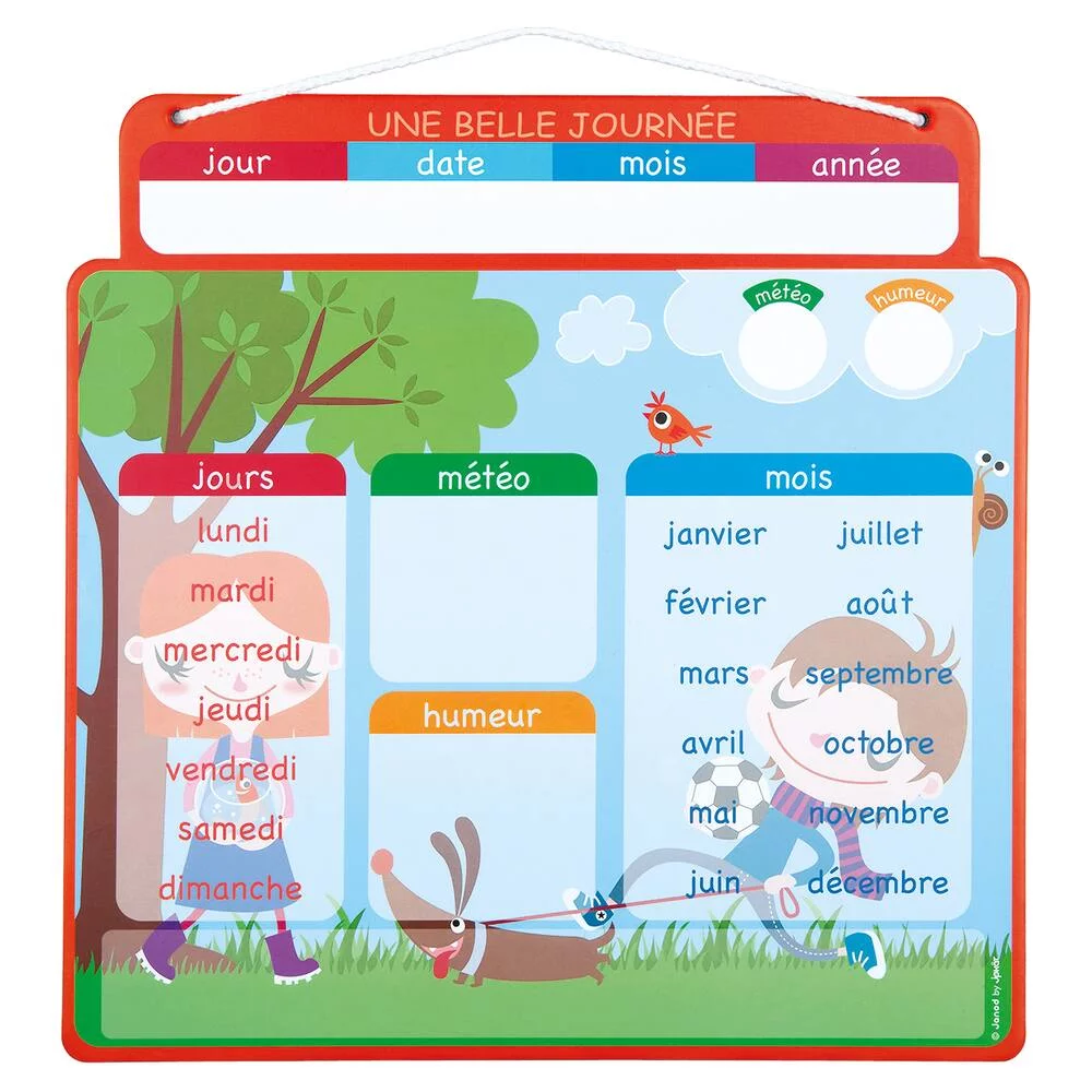 AGENDA MAGNETIQUE UNE BELLE JOURNEE - EN BOIS