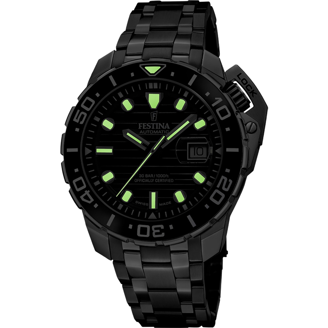 Festina Swiss Diver COSC Schwarz