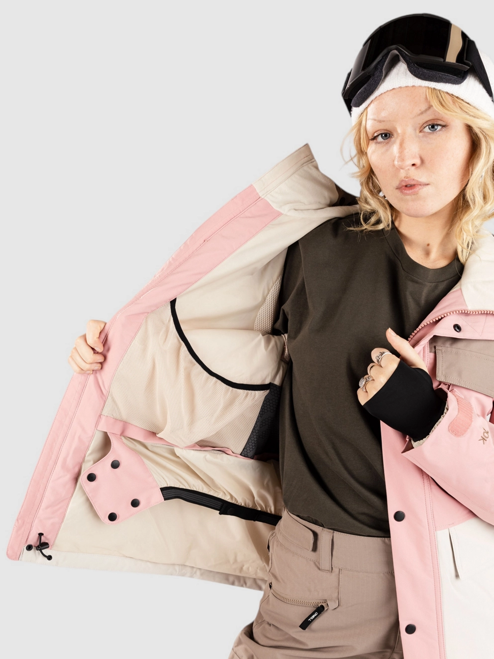 O'Neill Utility Pro Hybrid Jacket genuine pink colour block