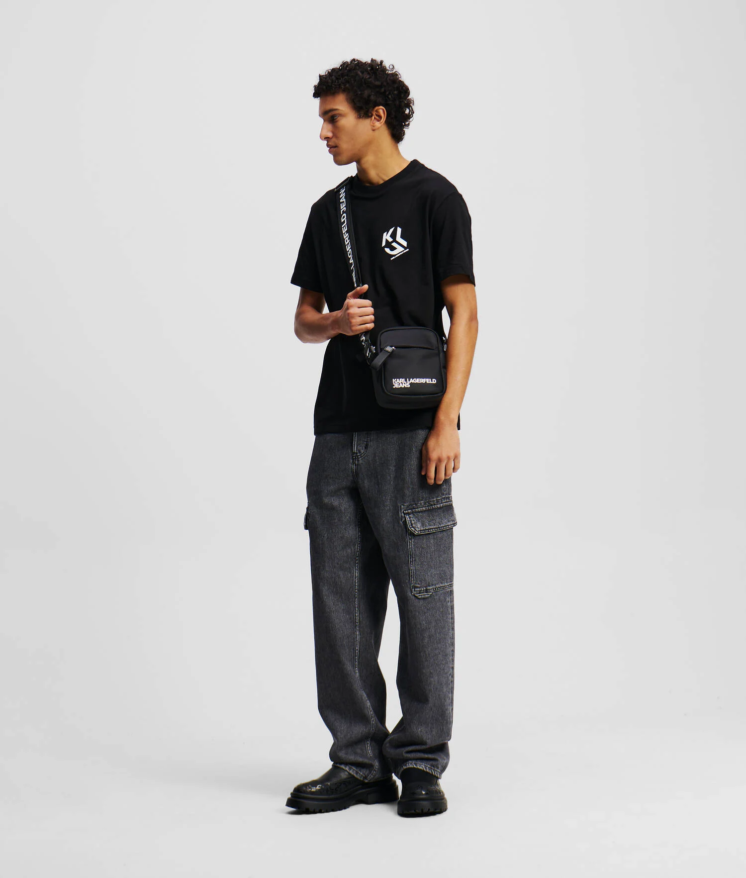 T-SHIRT AVEC MONOGRAMME - Noir