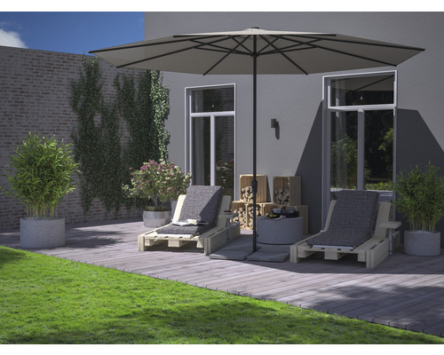 Cantilever parasol Nancy Soluna Ø 400 cm Polyester (PES) ecru