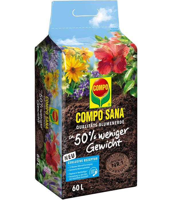 COMPO Sana® Qualitäts-Blumenerde 50% weniger