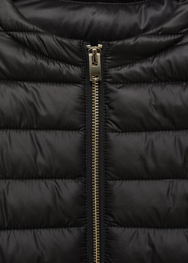 MANGO Pocket quilted jacket Black
