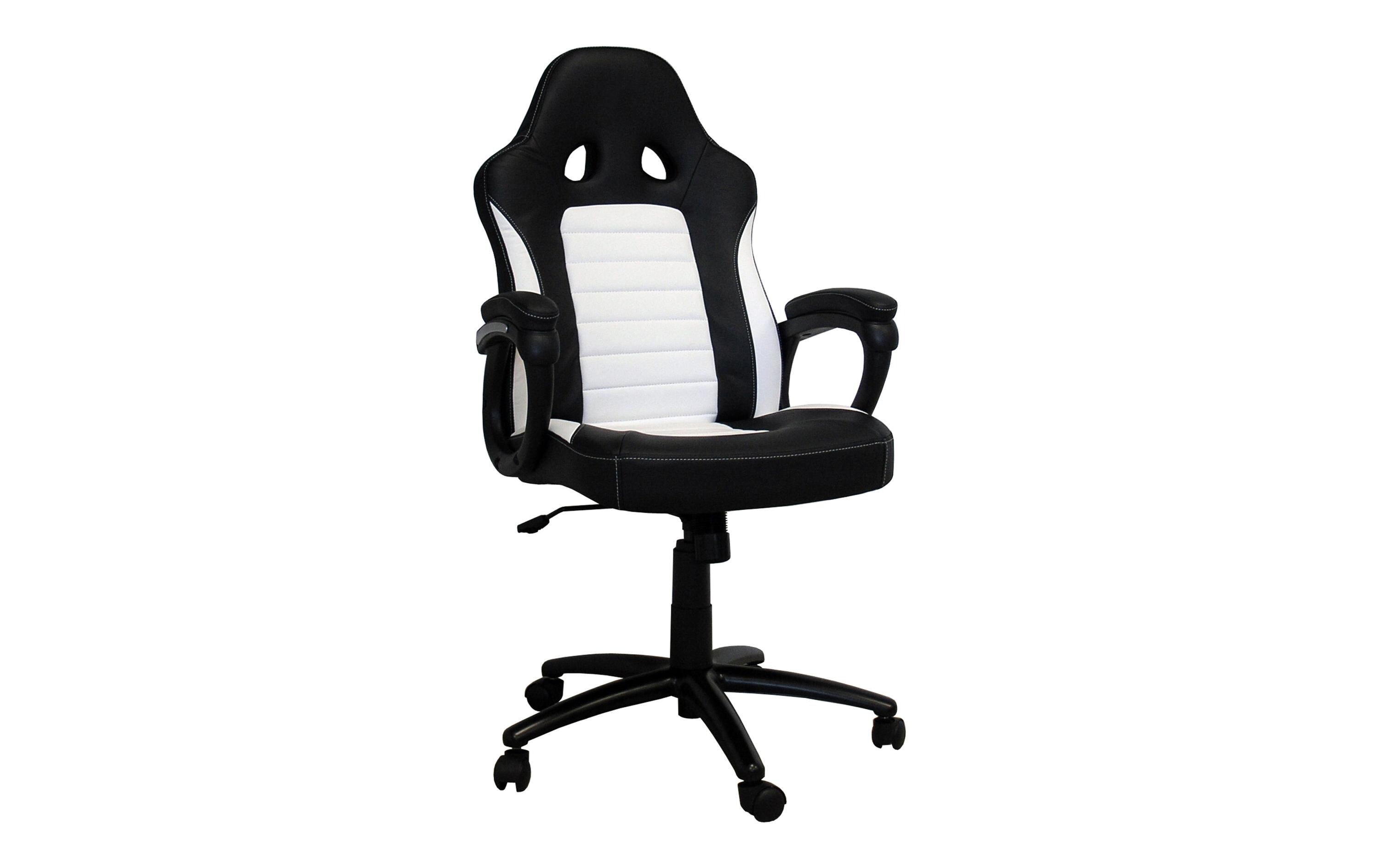Gaming-Stuhl CL-RC-BW Weiss/Schwarz<br>Besonders bequemer Computersessel