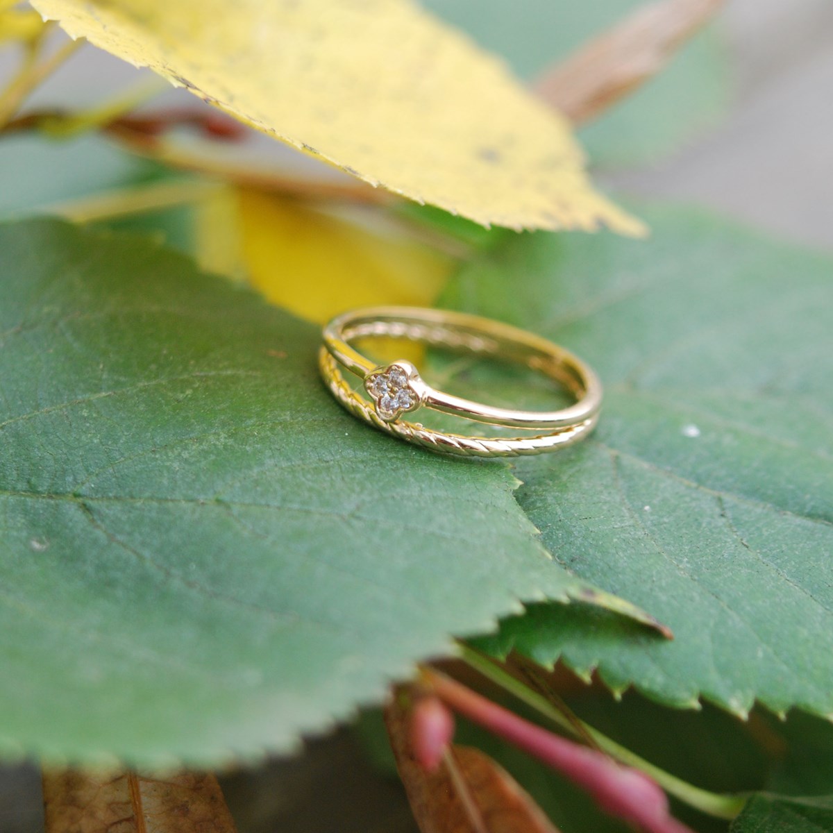 Bague plaqué or jaune LÉNA - Bijoux Privés Discovery