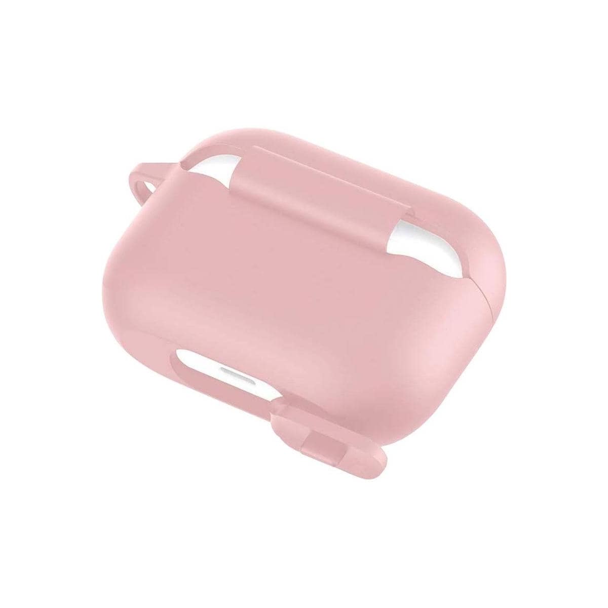 Silikonbeskyttelsesdeksel med krok for Airpods Pro, Pink