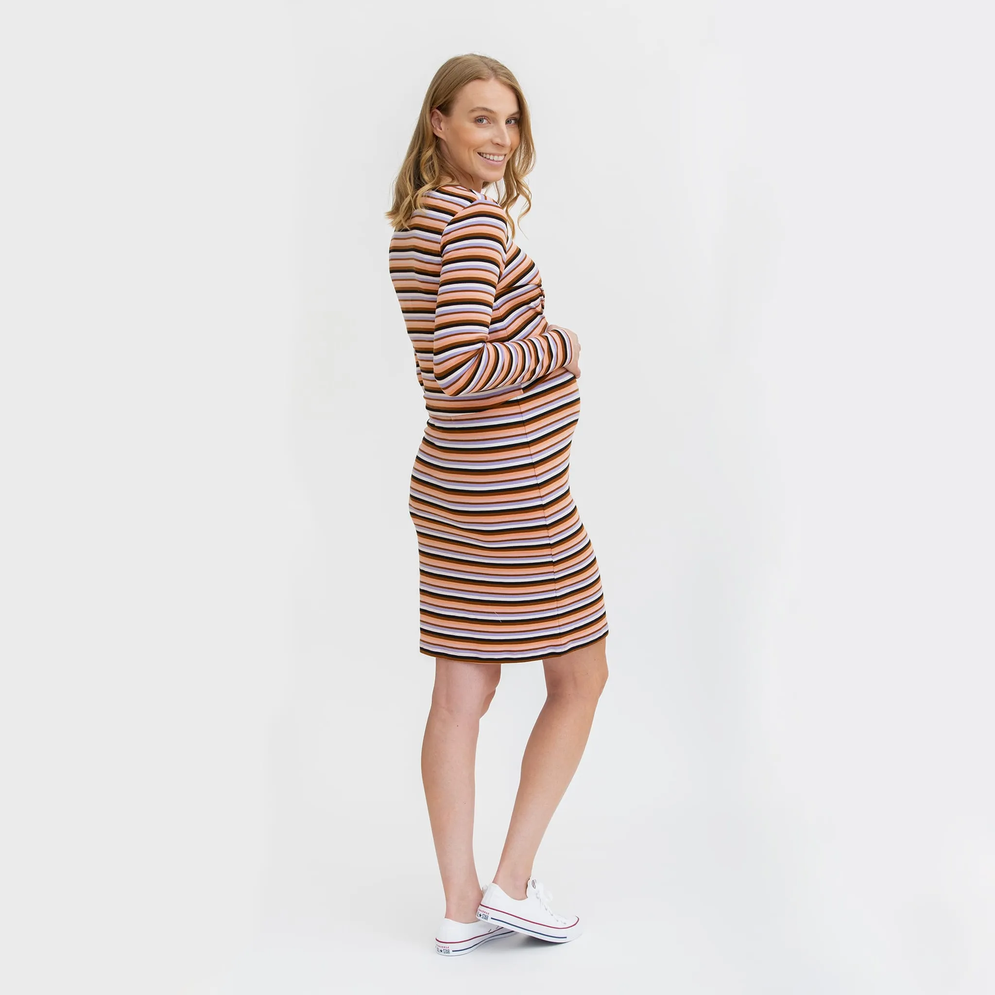 Bella Maternité Robe Rayée Maternité