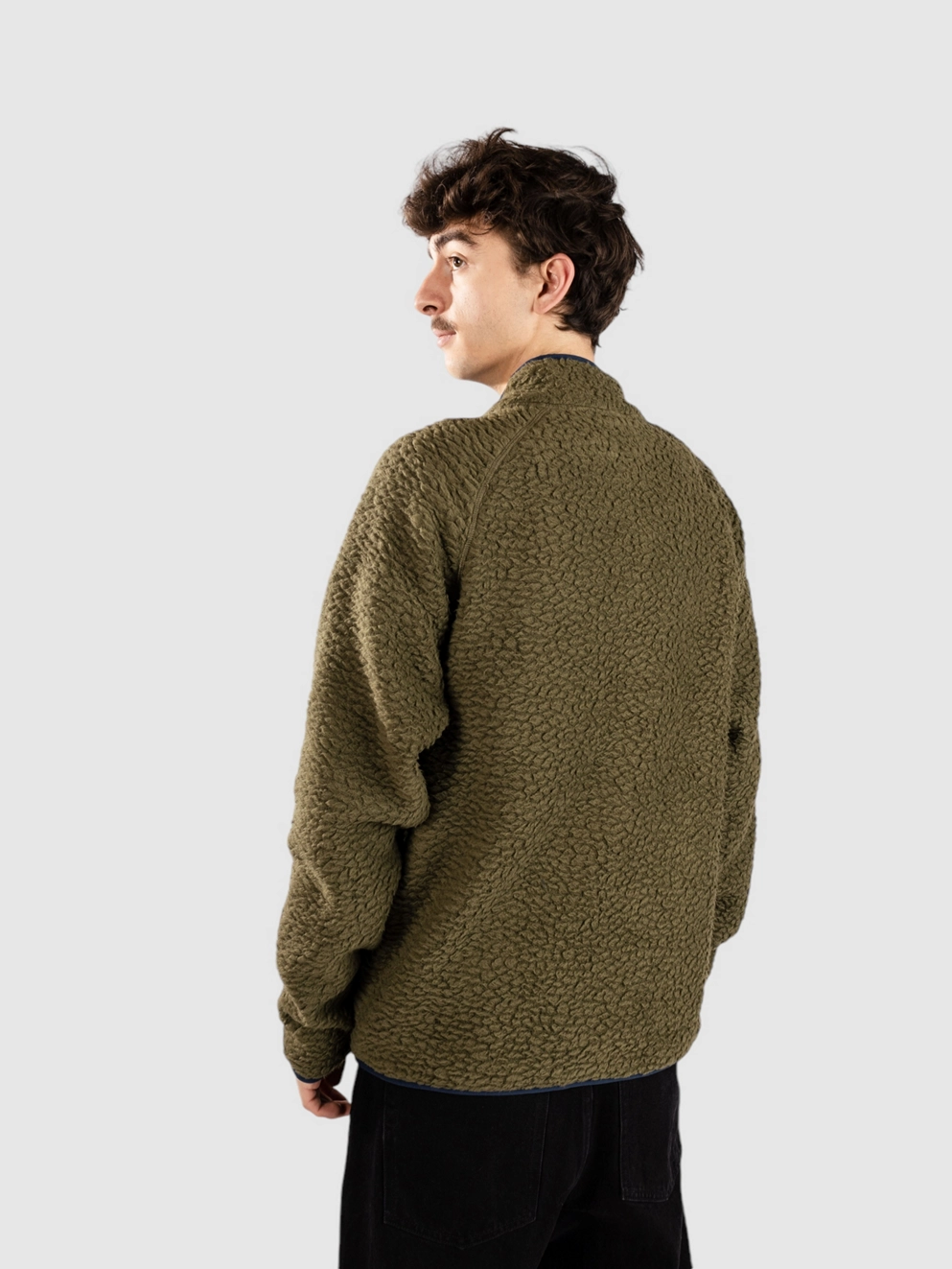 Passenger Tripper Full Zip Recycled Sherpa Fleece Jack khaki