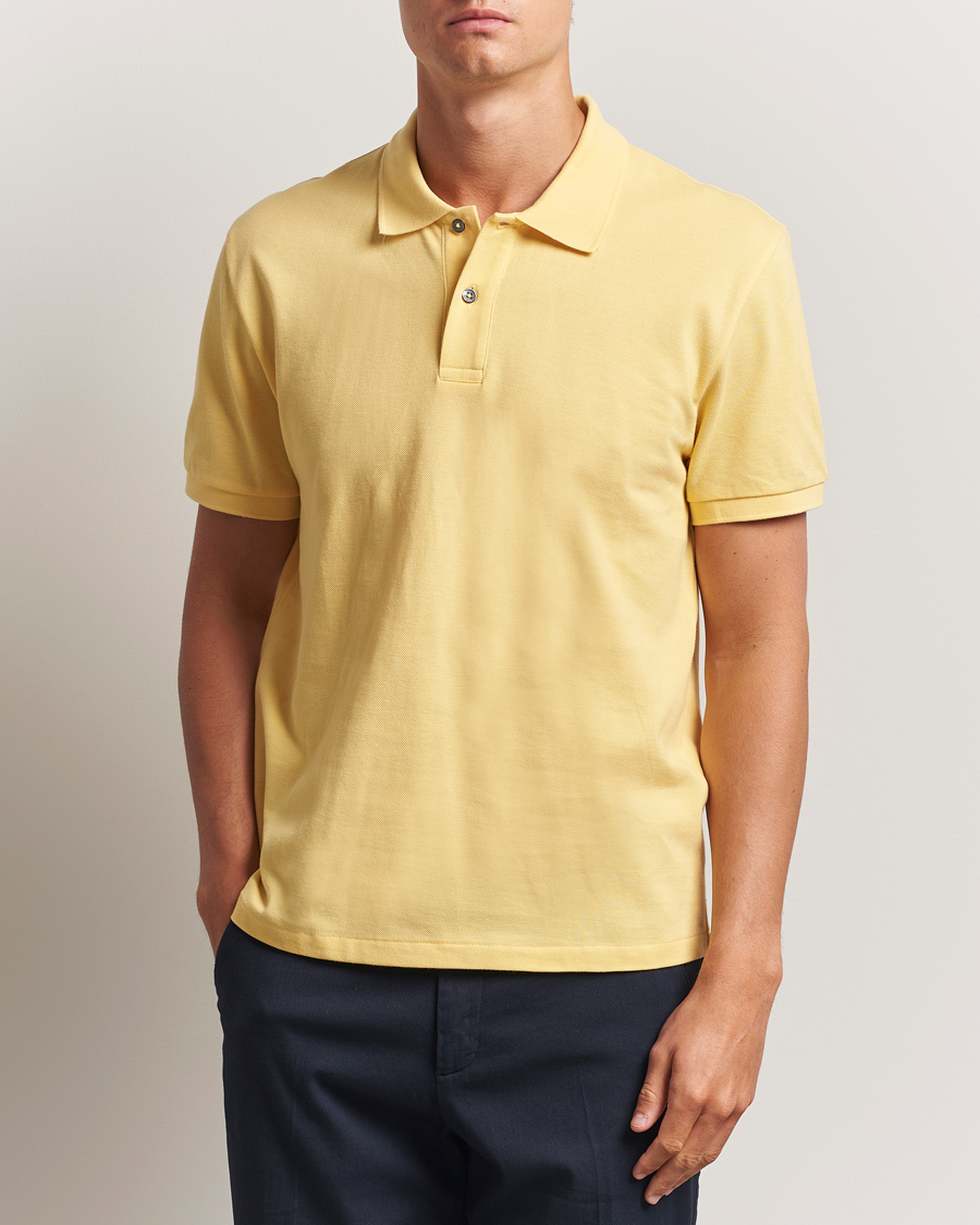 Oscar Jacobson Alex Cotton Polo Yellow