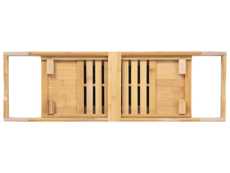 COCON Badewannenablage Braun, Bambus Verstellbarer Bad-Utensilienhalter