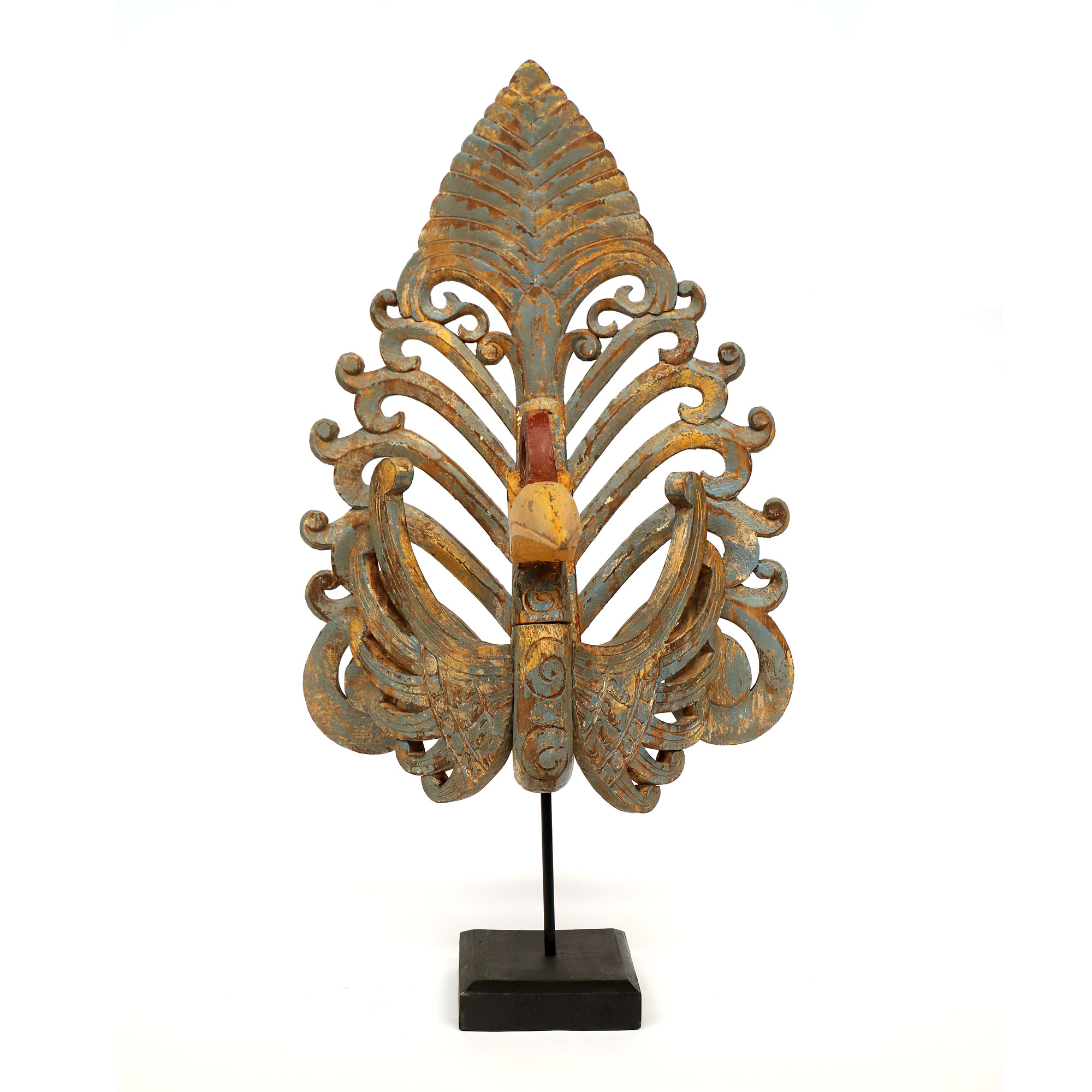 Holz-Figur 'Vogel', multicolor, H 78 cm, B 62 cm, L 45 cm von fischer's lagerhaus