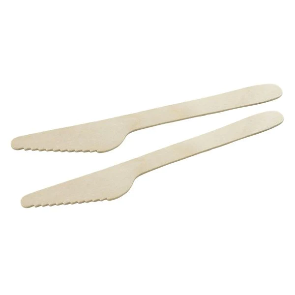 Lot de 30 couteaux en bois jetables recyclables et compostables Move