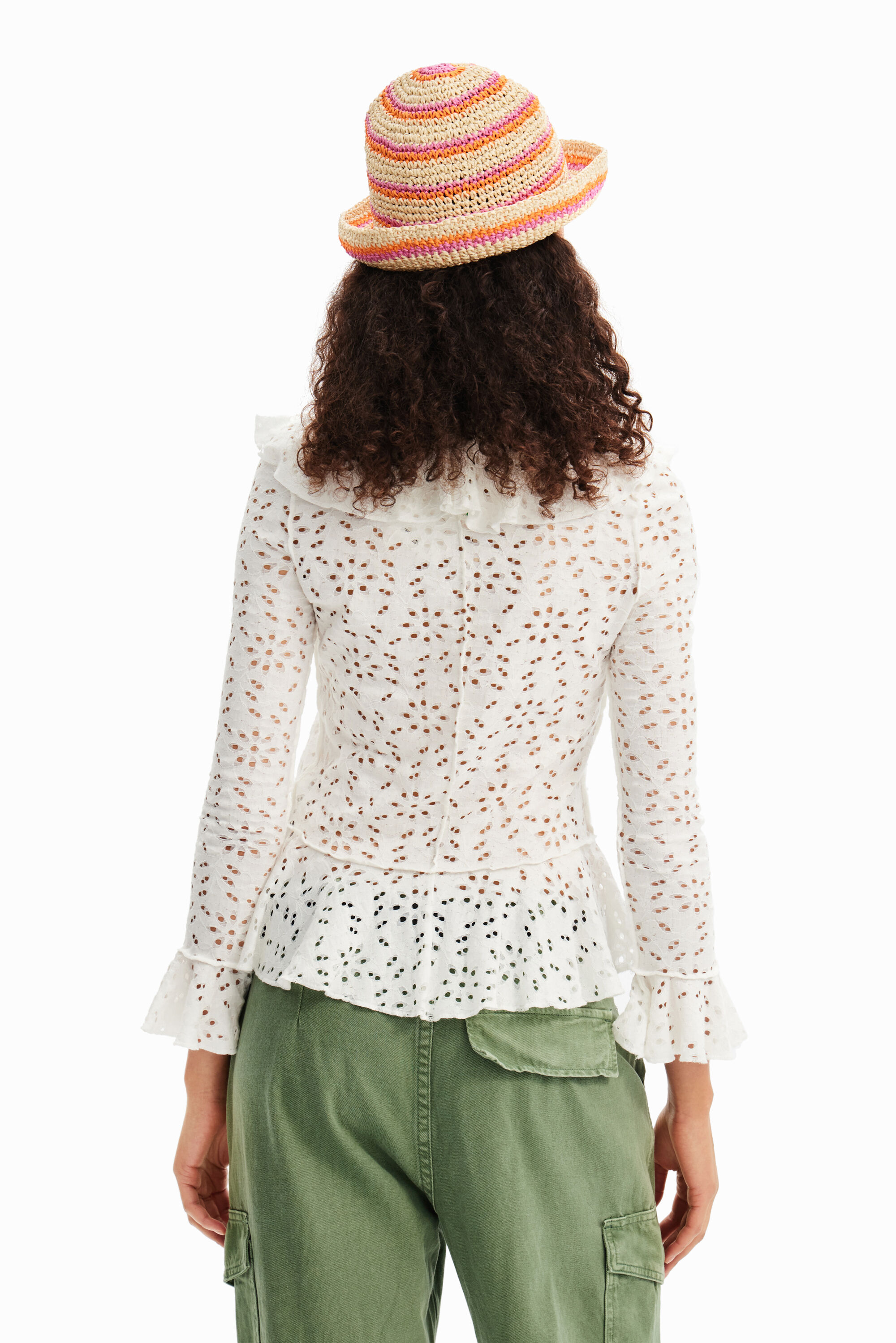 T-shirt manches longues volants