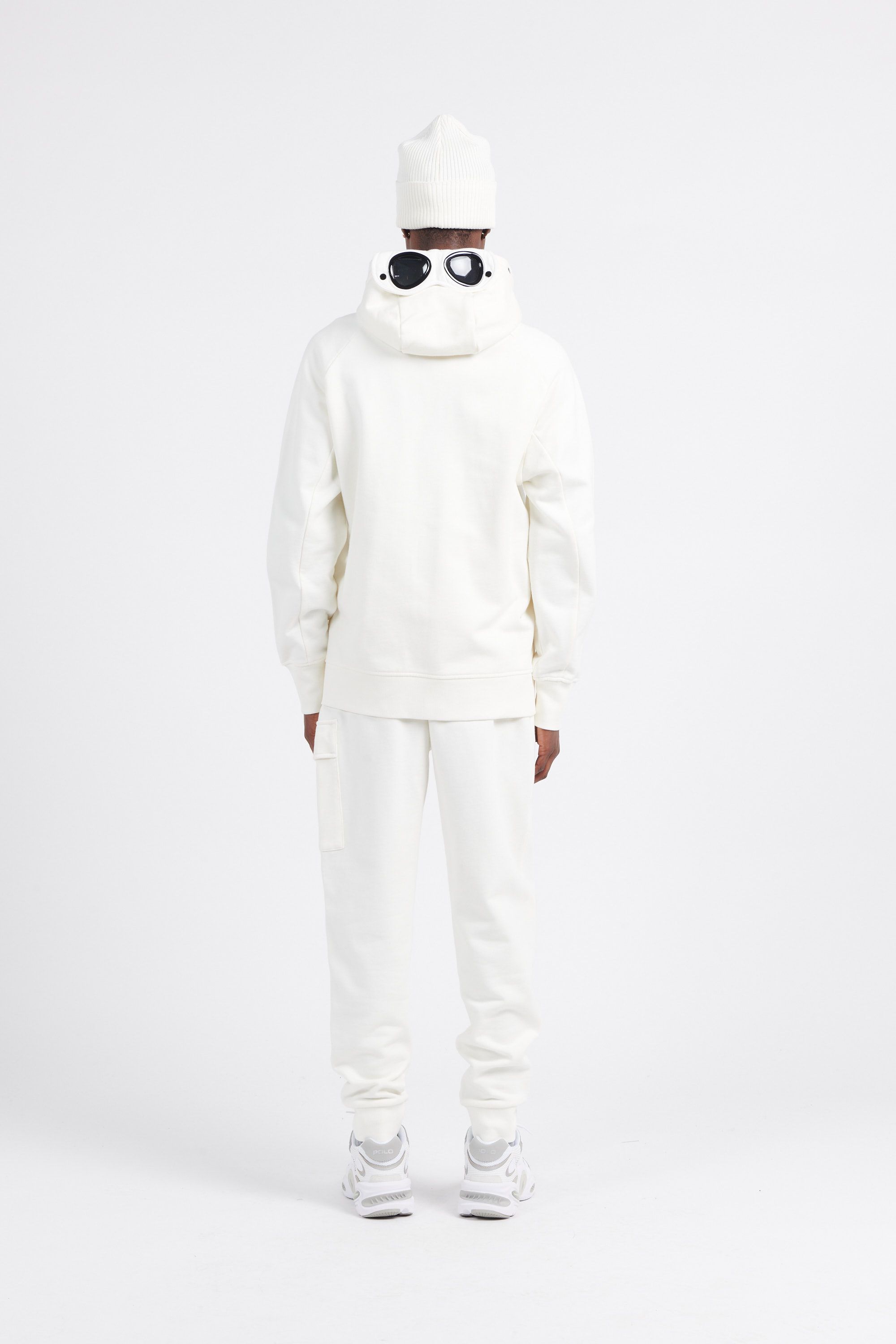 C.P. COMPANY Hoodie zippé DIAGONAL RAISED FLEECE  Blanc
