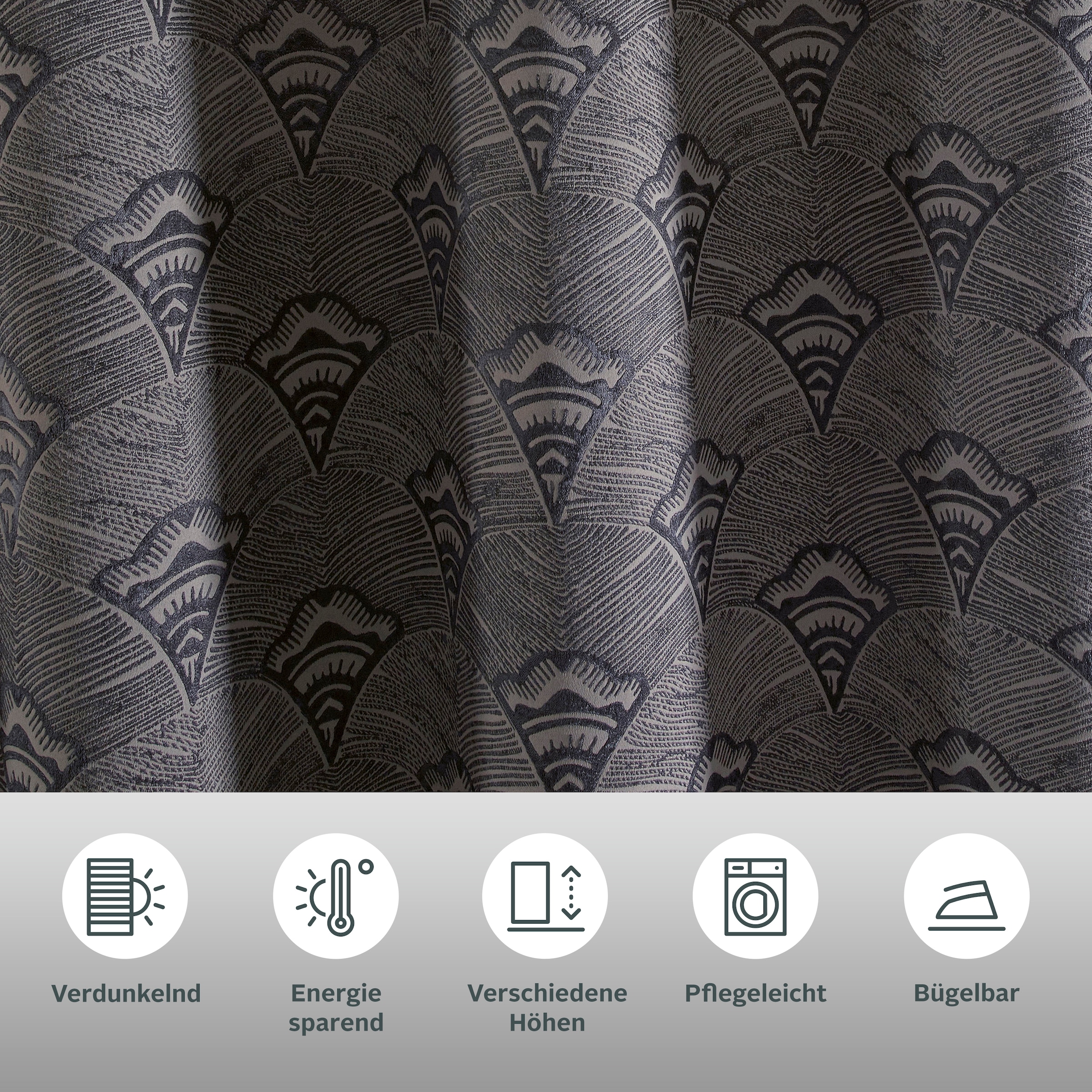 Bruno Banani Verdunkelungsvorhang »Alessio« Ösen 1 Stk. tlg. Elegantes Muster, Jacquard, verdunkelnder Vorhang, blickdicht, modern