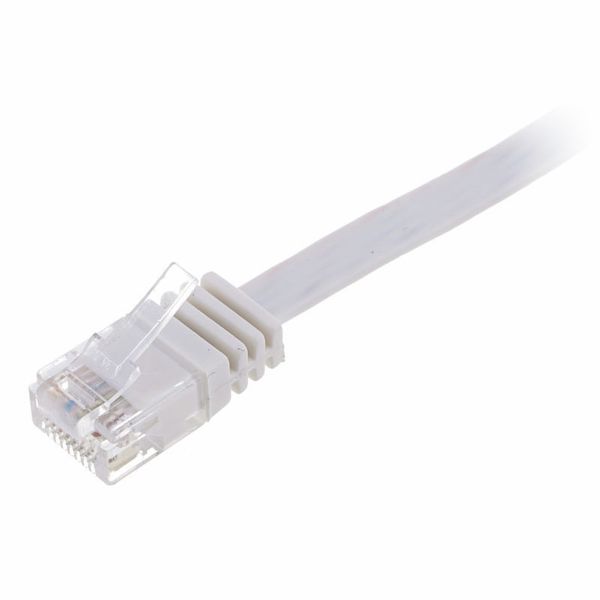 Lindy Cat6 Flach-Cable 1m White