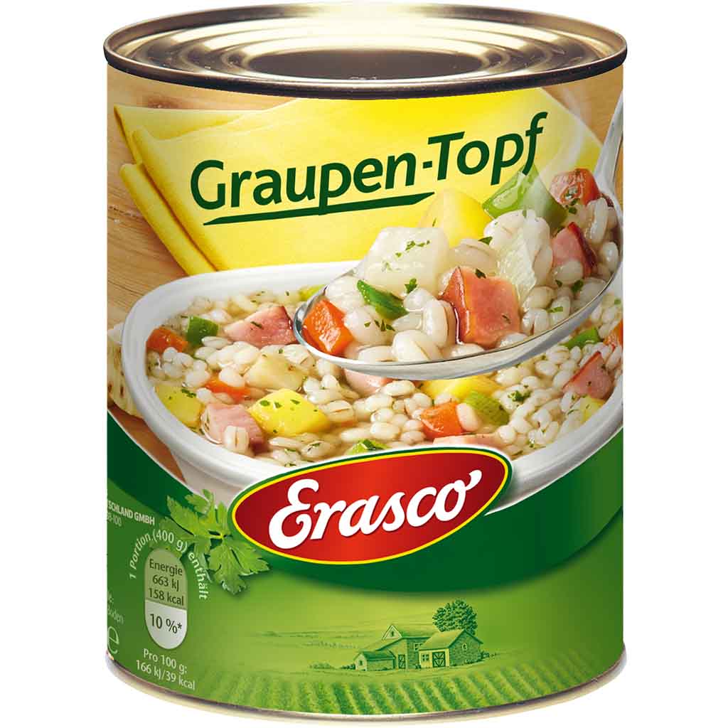 Erasco Eintopf Graupen-Topf 800g MHD:30.12.27