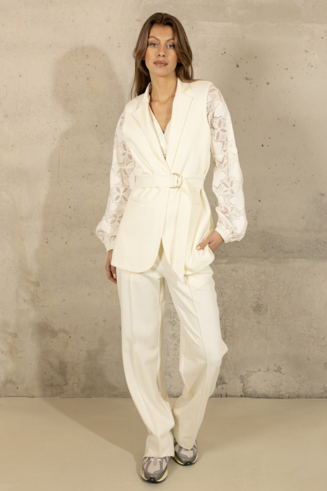Kimara ecru dames gilet