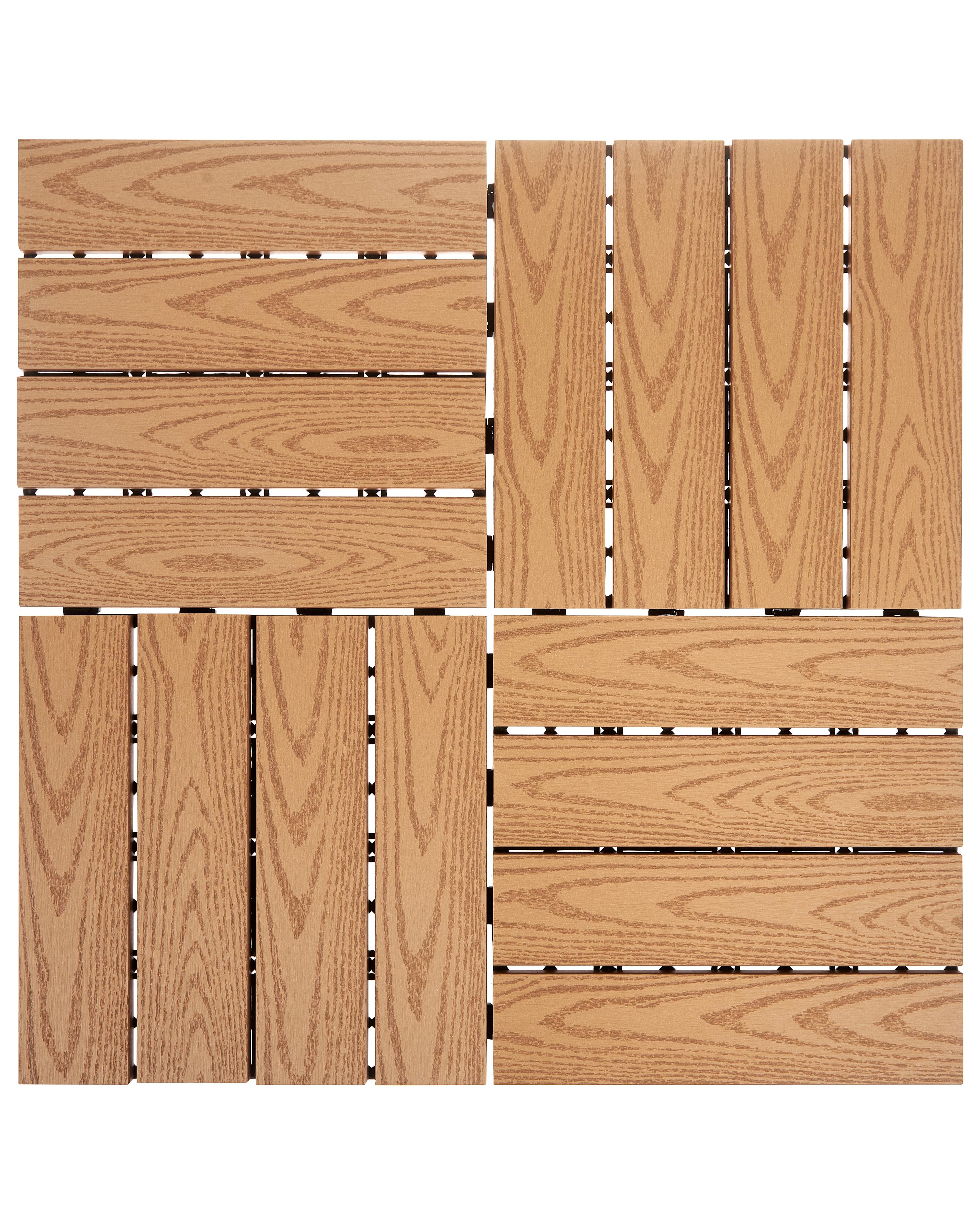 Buitenvloeren ATESSA Hout-kunststof-composiet (WPC) Lichtbruin