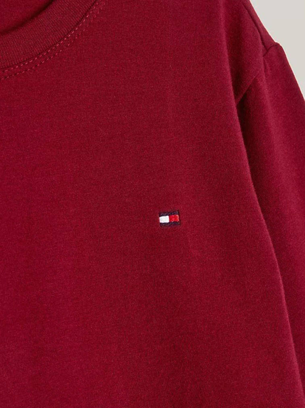 Tommy Hilfiger longsleeve met logo donkerrood