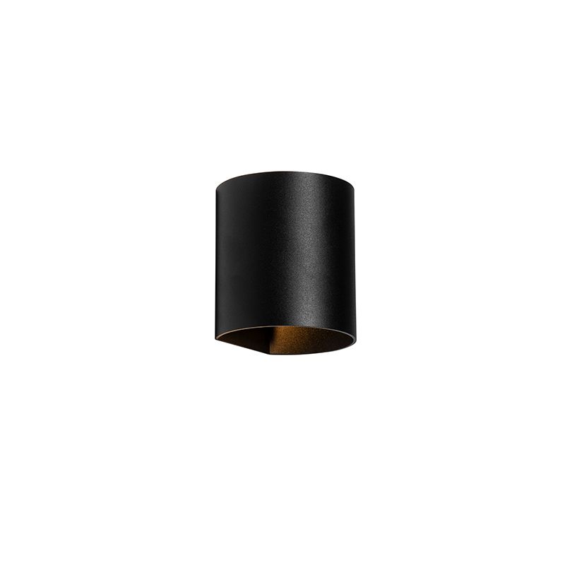 Moderne wandlamp zwart met lichteffect - Sabbio