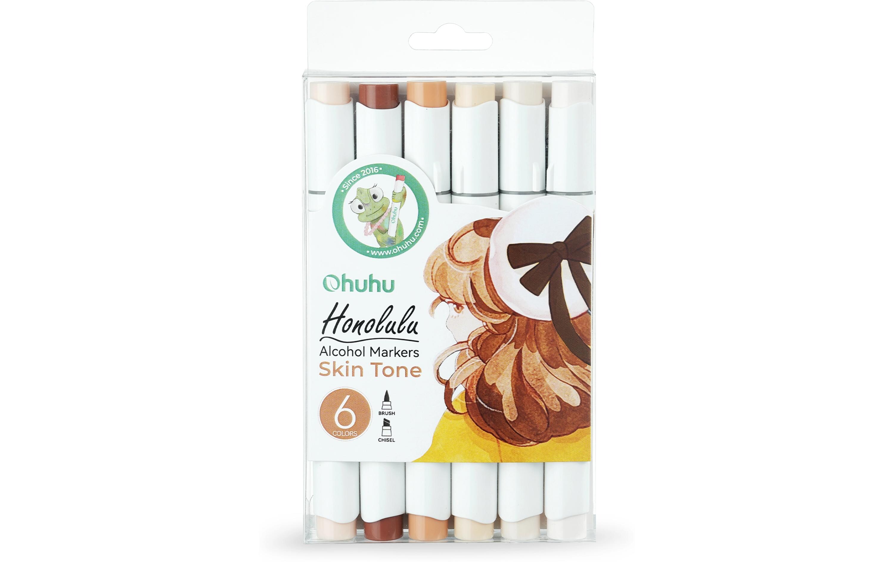 Permanent-Marker Honolulu Kunstmarker Hautfarben 6 StückKunstmarker