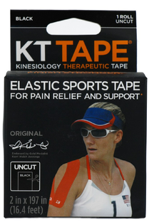 KT Tape Elastic Sports Tape Roll Zwart 1ST