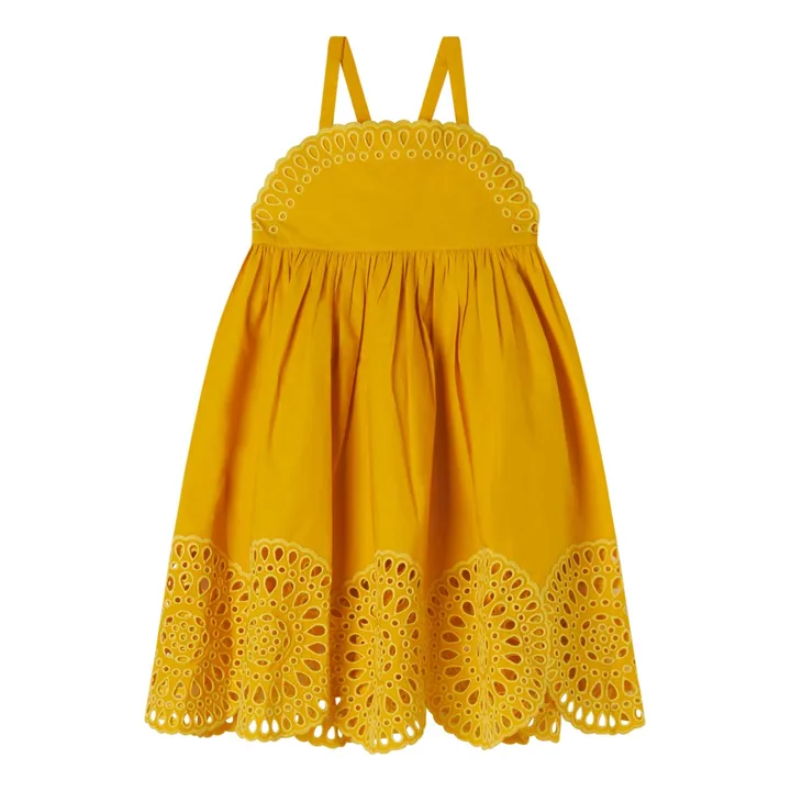 Stella McCartney Kids Robe Broderie Anglaise | Jaune