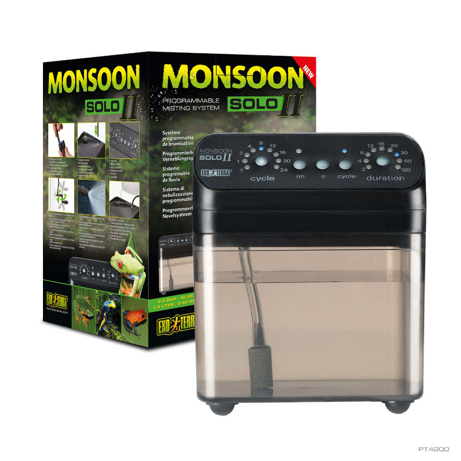 Sistema de chuva Exo Terra Monsoon Solo II para terrários