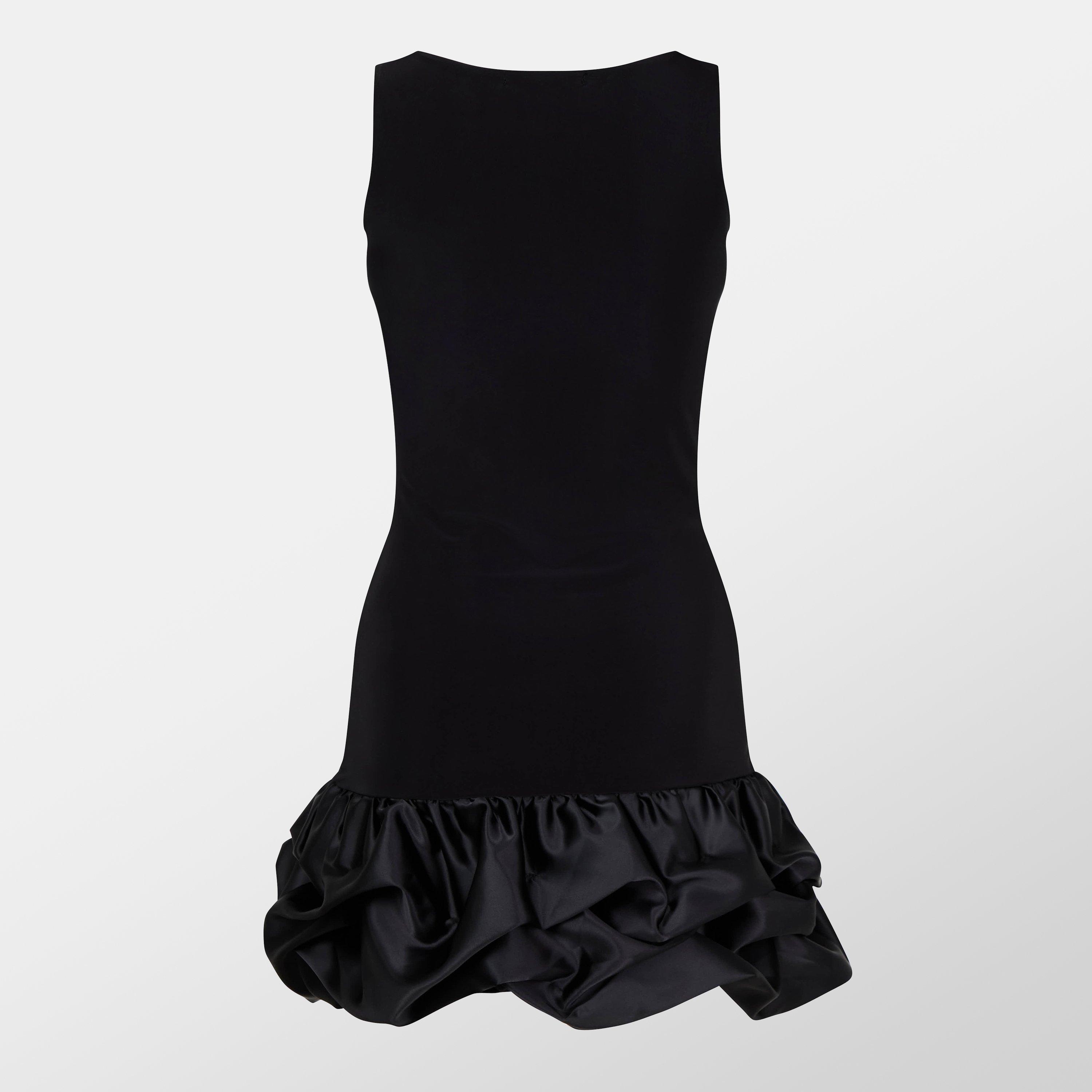 Missy Empire Satin Ruffle Hem Dress